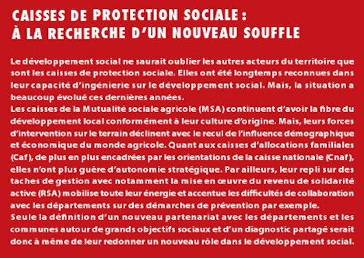 Texte des caisses de protection sociale à la recherche d'un nouveau souffle